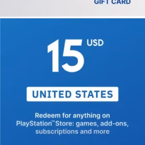 بطاقة هدايا بلايستيشن ستور 15 دولار (الحساب الأمريكي) | PlayStation Store