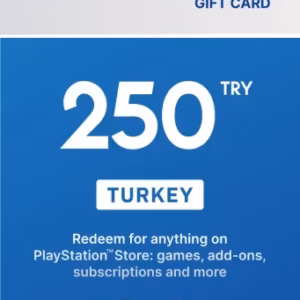 بطاقة هدايا بلايستيشن ستور 250 ليرة (الحساب التركي) | PlayStation Store