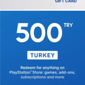 بطاقة هدايا بلايستيشن ستور 500 ليرة (الحساب التركي) | PlayStation Store