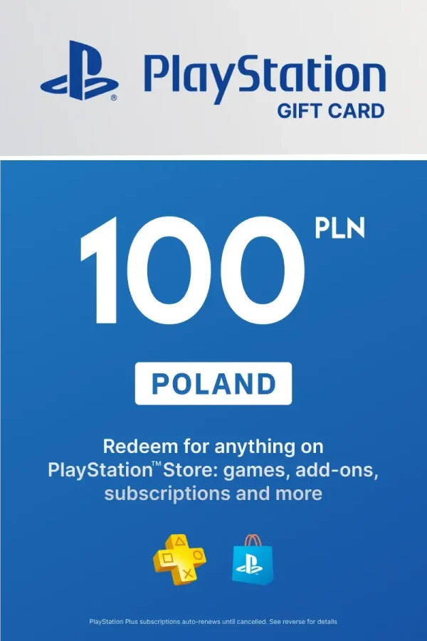 🎮 اشحن محفظتك مع بطاقة بلايستيشن ستور 100 زلوتي - الحساب البولندي (PLN)